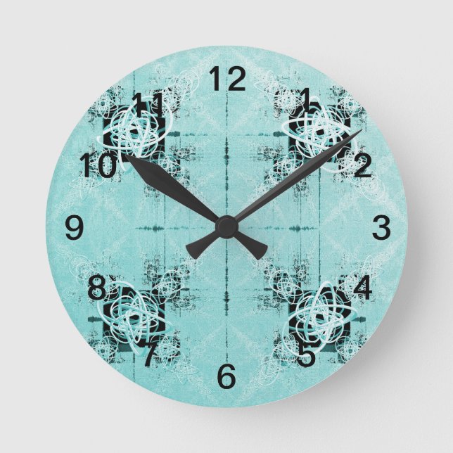 Abstract Spiral Delight Round Clock (Front)