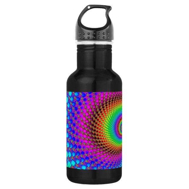 Abstract Spiral Fractal 532 Ml Water Bottle (Front)