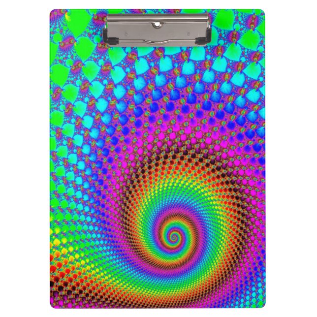 Abstract Spiral Fractal Clipboard (Front)