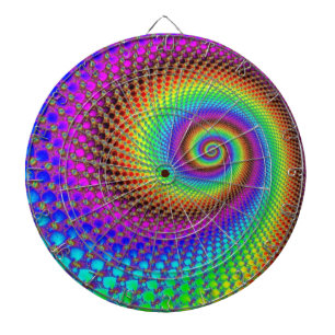 Abstract Spiral Fractal Dartboard