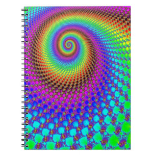Abstract Spiral Fractal Notebook