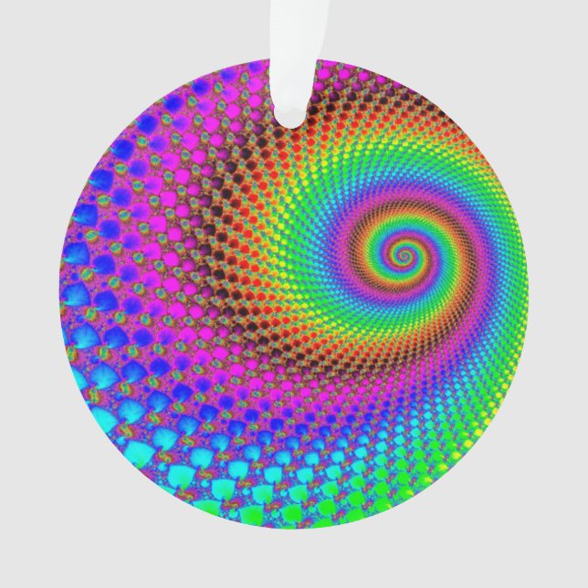 Abstract Spiral Fractal Ornament (Front)