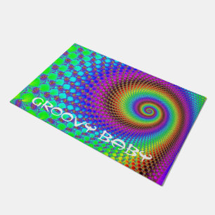 Abstract Spiral Fractal + your ideas Doormat