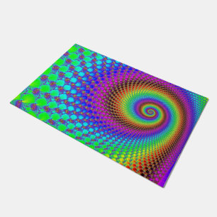 Abstract Spiral Fractal + your ideas Doormat