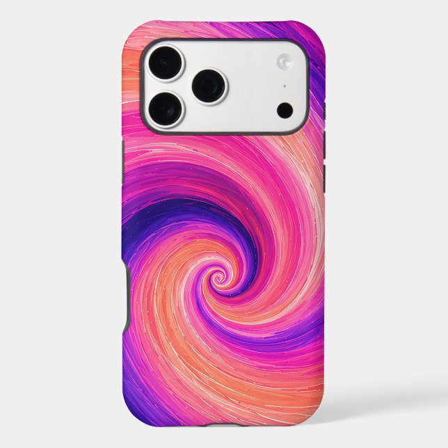 Abstract Spiral Paint Swirl Pattern (Back)