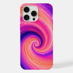 Abstract Spiral Paint Swirl Pattern iPhone 15 Pro Max Case