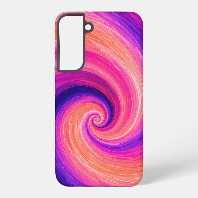 Abstract Spiral Paint Swirl Pattern Samsung Galaxy S22+ Case (Back)