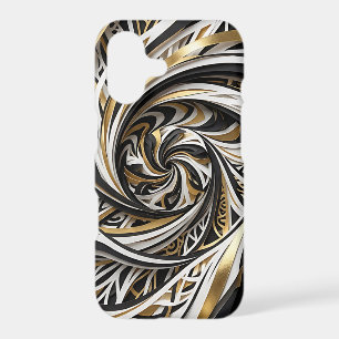 Abstract Spiral Staircase Gold iPhone Cases