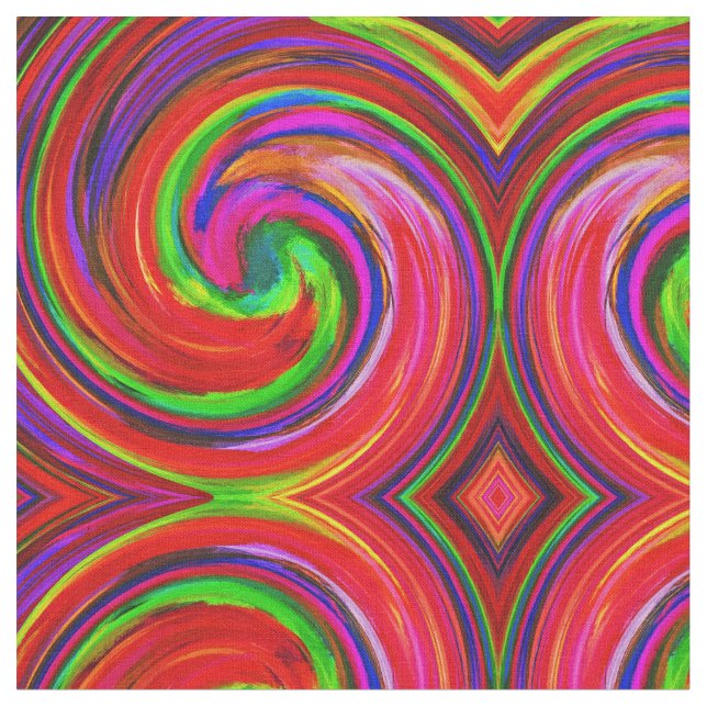 Abstract Spiral Swirl Pattern #105 Fabric (Close Up)