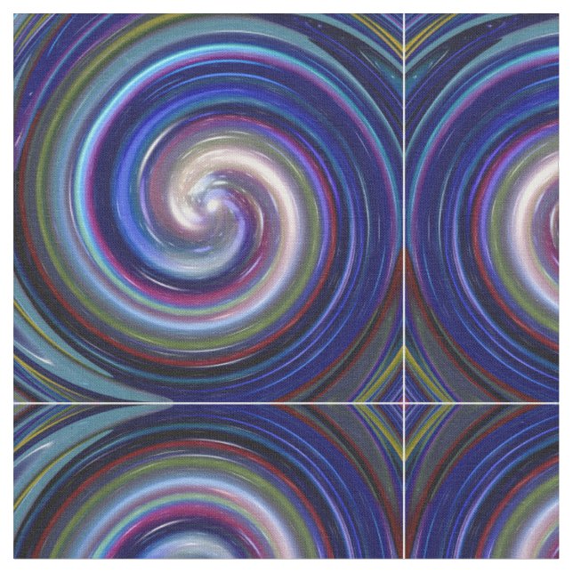 Abstract Spiral Swirl Pattern #25 Fabric (Close Up)