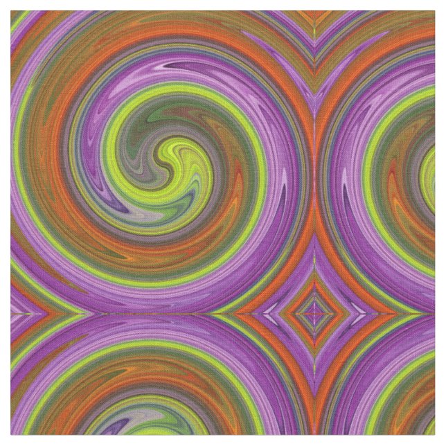 Abstract Spiral Swirl Pattern #85 Fabric (Close Up)