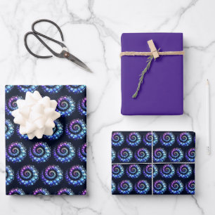 Abstract Spiral  Wrapping Paper Sheet