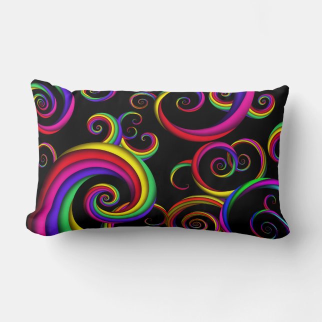 Abstract - Spirals - Inside a clown Lumbar Cushion (Front)