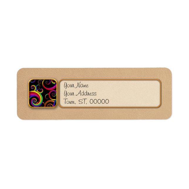 Abstract - Spirals - Inside a clown Return Address Label (Front)