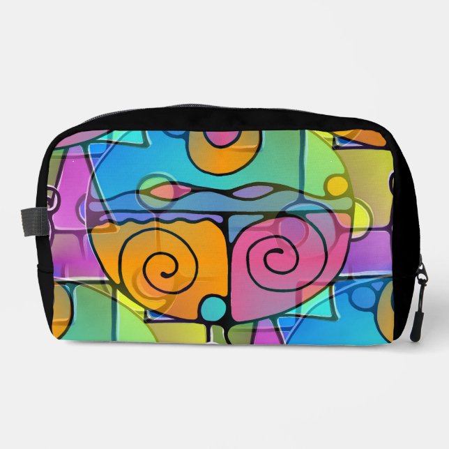 Abstract Spirals of Energy - seamless pattern 14 Dopp Kit (Front)