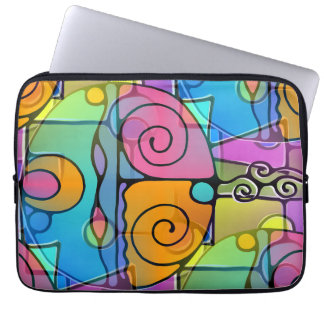 Abstract Spirals of Energy - seamless pattern 14 Laptop Sleeve