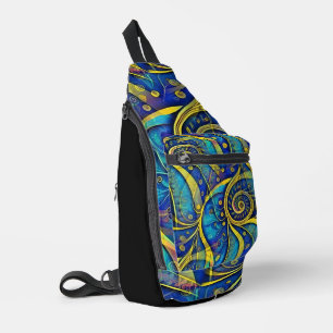 Abstract Spirals of Energy - seamless pattern 1 Sling Bag