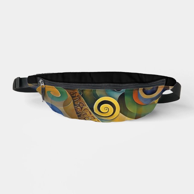 Abstract Spirals of Energy - seamless pattern 3 Bum Bags (Front)