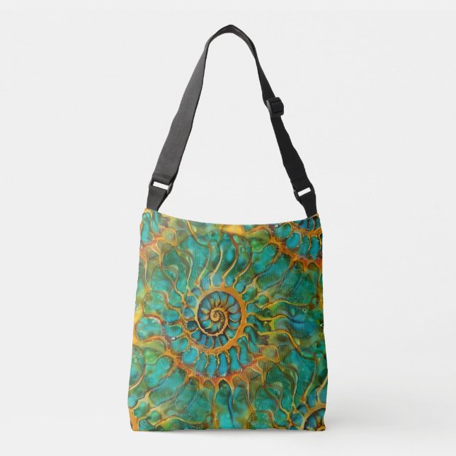 Abstract Spirals of Energy - seamless pattern 5 Crossbody Bag (Front)