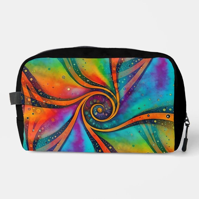 Abstract Spirals of Energy - seamless pattern 9 Dopp Kit (Front)