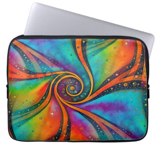 Abstract Spirals of Energy - seamless pattern 9 Laptop Sleeve