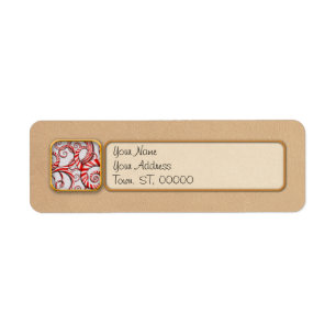 Abstract - Spirals - Peppermint Dreams Return Address Label