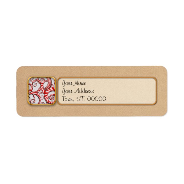 Abstract - Spirals - Peppermint Dreams Return Address Label (Front)