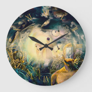 Abstract spiritual dreams large clock