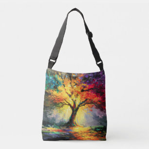 Abstract Spiritual Nature Tree of Life Crossbody Bag