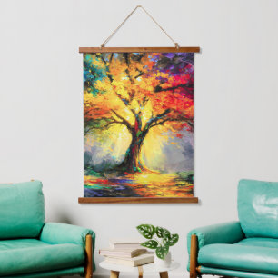 Abstract Spiritual Nature Tree of Life Hanging Tapestry