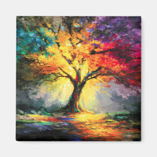 Abstract Spiritual Nature Tree of Life Magnet