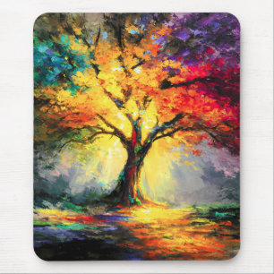 Abstract Spiritual Nature Tree of Life Mouse Pad