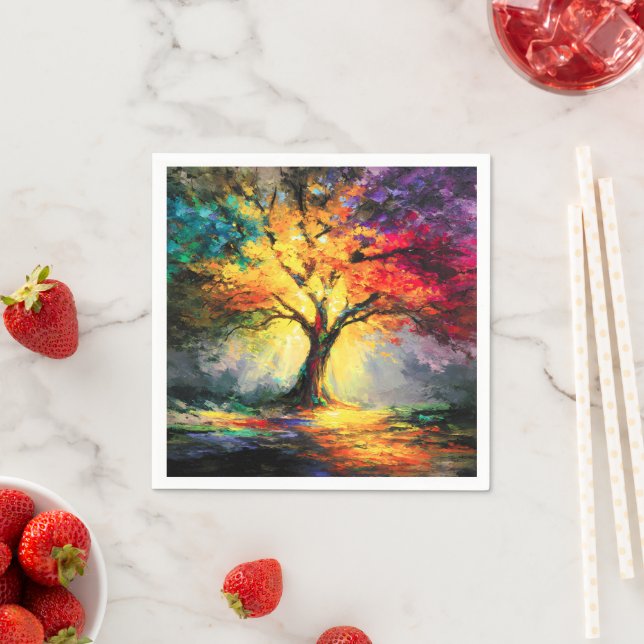 Abstract Spiritual Nature Tree of Life Napkin (Insitu)