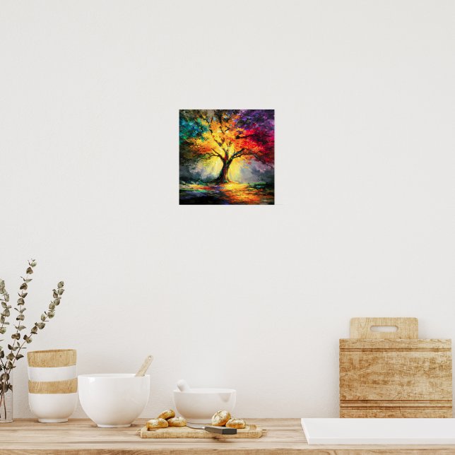 Abstract Spiritual Nature Tree of Life Poster (Kitchen)