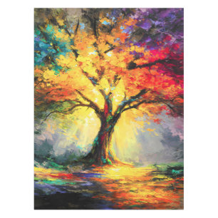 Abstract Spiritual Nature Tree of Life Tablecloth