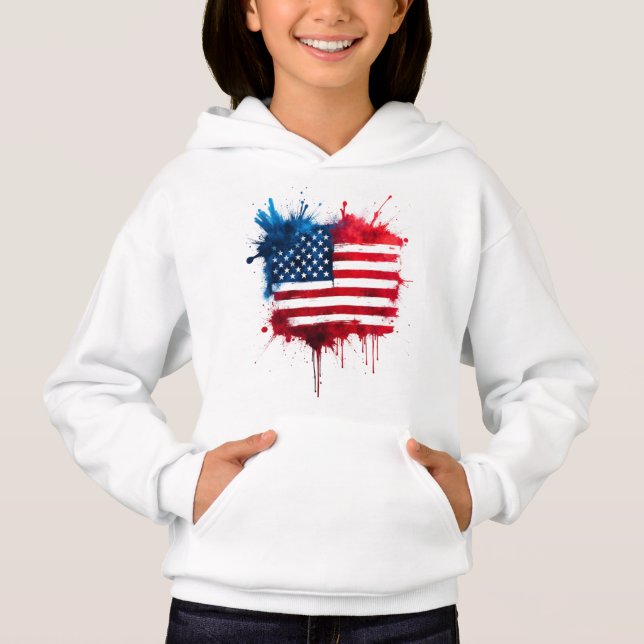 Abstract Splash American Flag (Front)