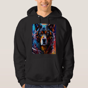 Abstract splash colour dog hoodie