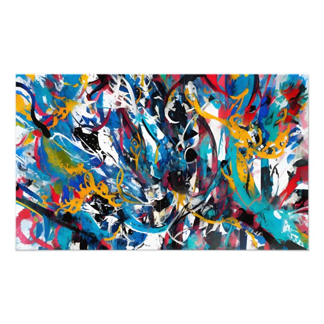 Abstract splash of paint photo print (Front)