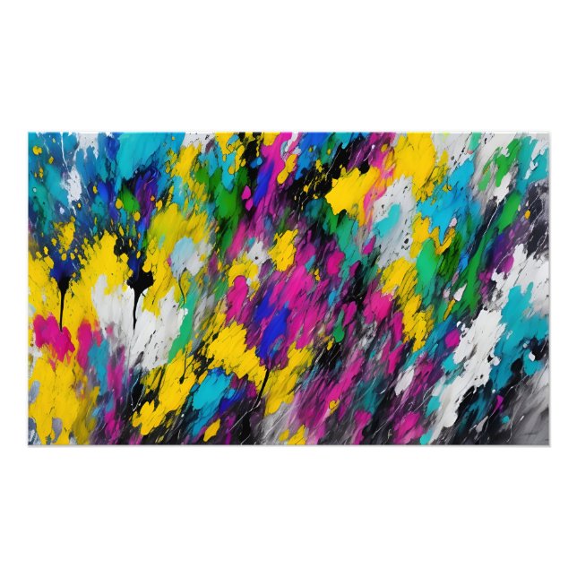 Abstract splash of paint photo print (Front)