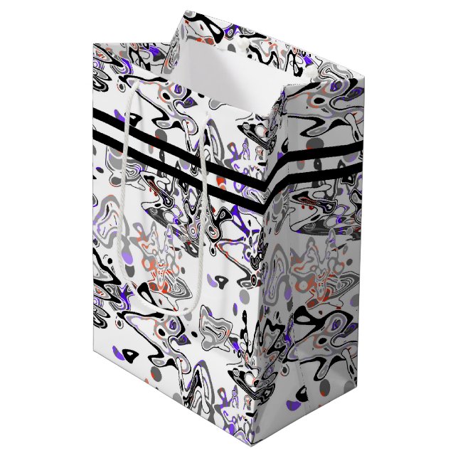 Abstract splatter brush modern stylishly fashionab medium gift bag (Front Angled)