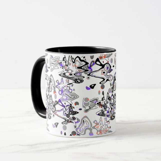 Abstract splatter brush modern stylishly fashionab mug (Front Left)
