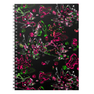 Abstract splatter brush modern stylishly fashionab notebook