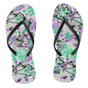 Abstract splatter brush modern stylishly fashionab thongs