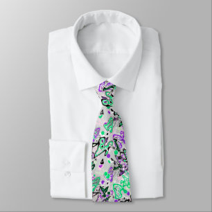 Abstract splatter brush modern stylishly fashionab tie
