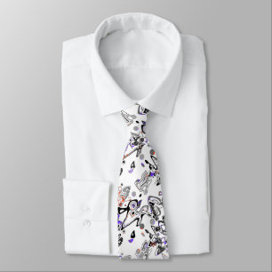 Abstract splatter brush modern stylishly fashionab tie