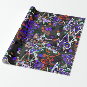 Abstract splatter brush modern stylishly fashionab wrapping paper