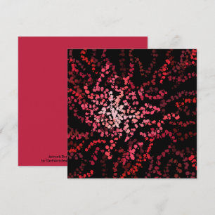 Abstract Splatter Dots Of Pinks And Reds Pattern Card