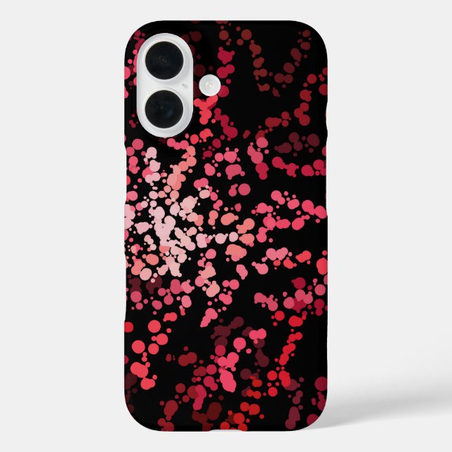 Abstract Splatter Dots Of Pinks And Reds Pattern Case-Mate iPhone Case (Back)