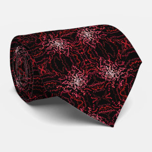 Abstract Splatter Dots Of Pinks And Reds Pattern Tie