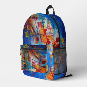 Abstract Splatter Paint Printed Backpack